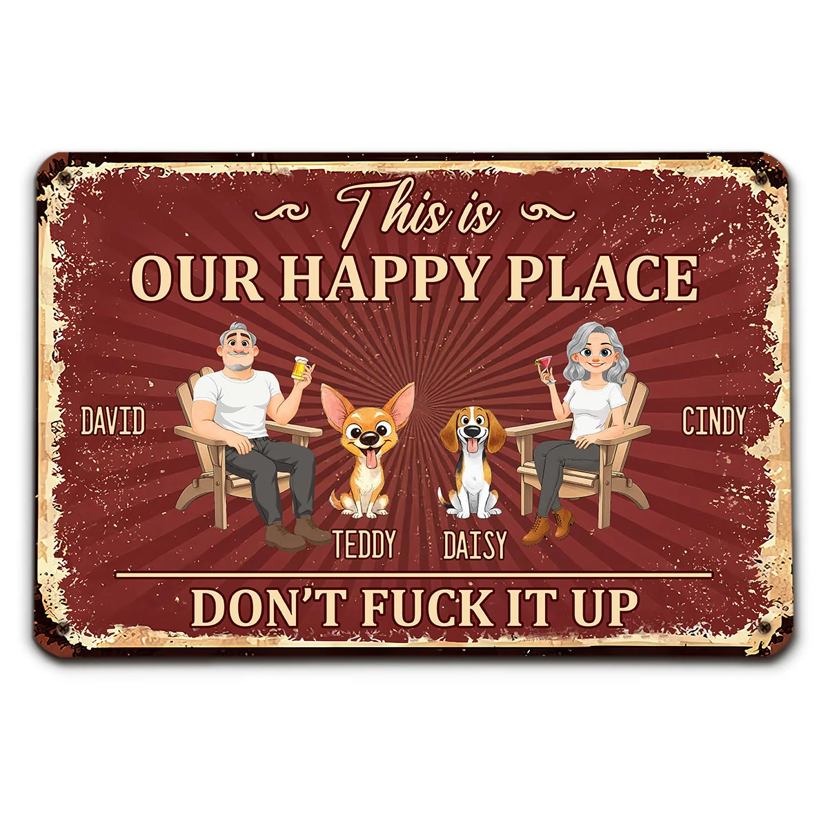 Our Favorite Place - Personalized Custom Metal Sign