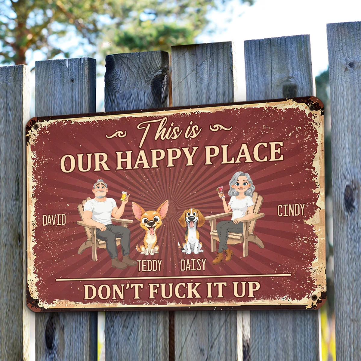 Our Favorite Place - Personalized Custom Metal Sign - Image 2