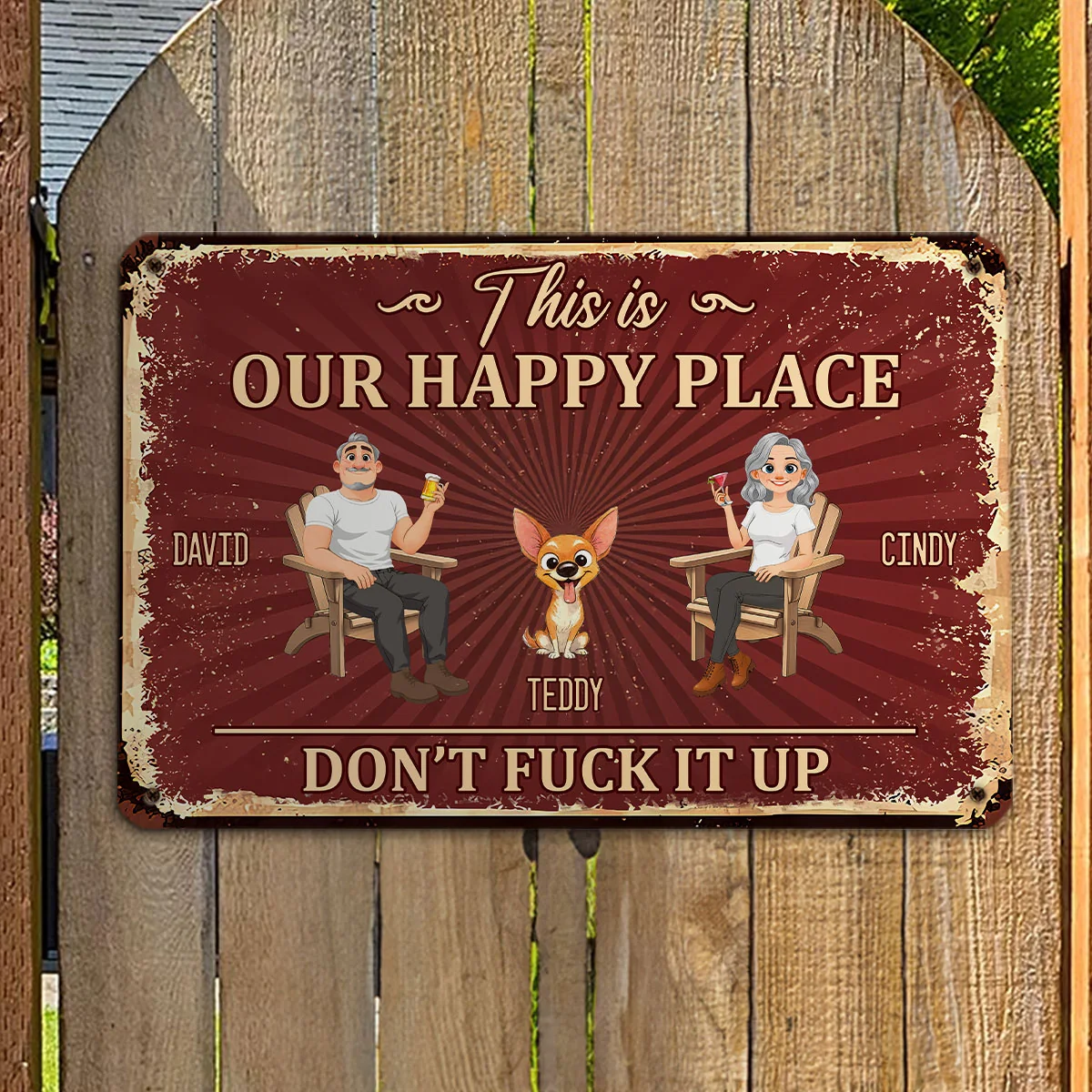 Our Favorite Place - Personalized Custom Metal Sign - Image 5