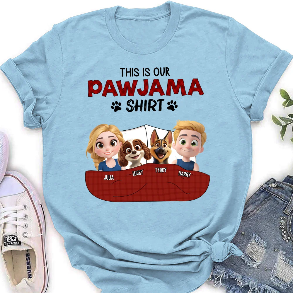 Our Pawjama Shirt New Style - Personalized Custom Women's T-Shirt - Image 4