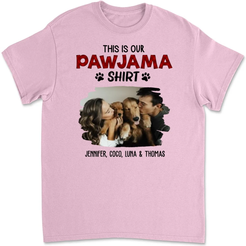 Our Pawjama Shirt New Style Photo - Personalized Custom Unisex T-Shirt - Image 9