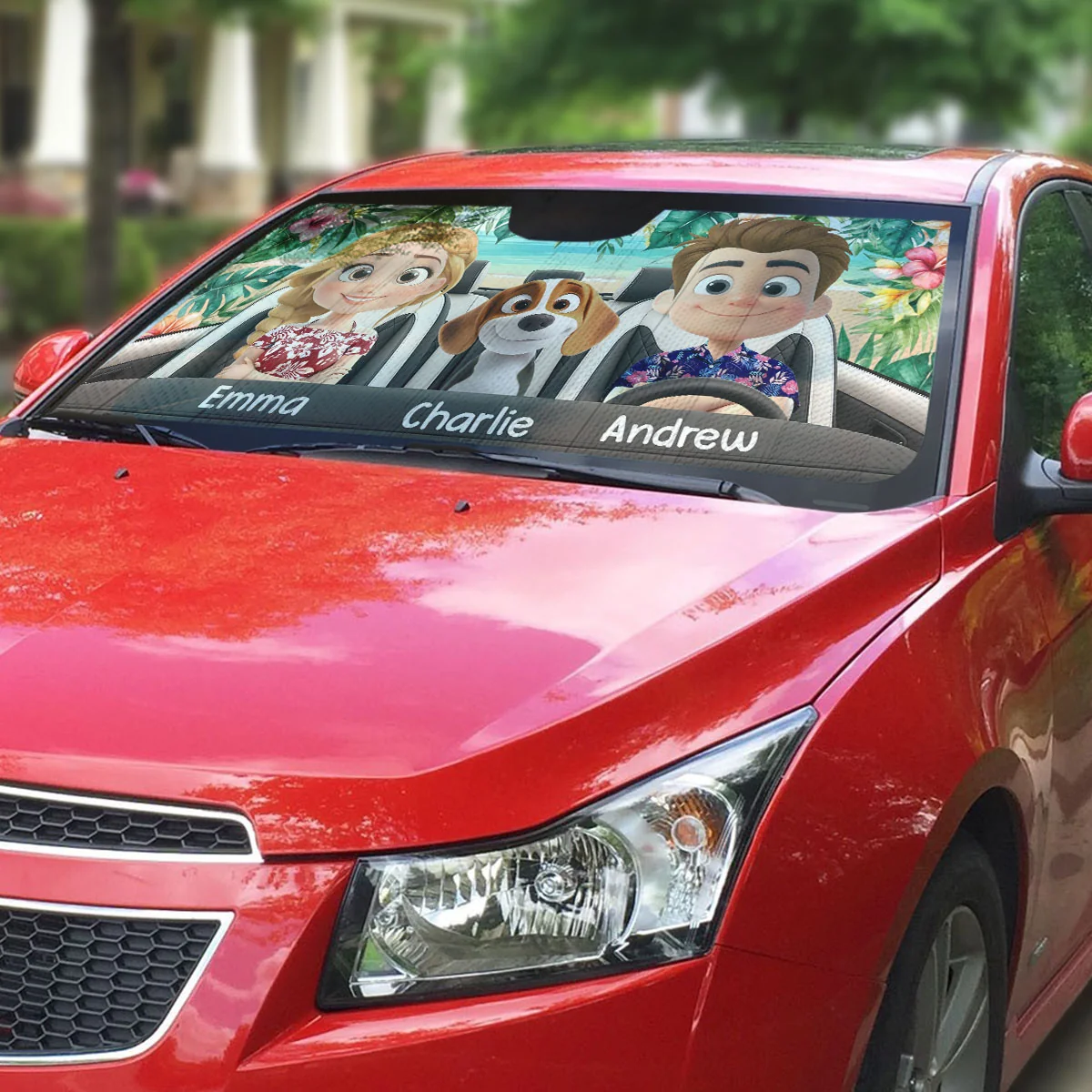 Our Summer With Pet - Personalized Car Sunshade - Image 3