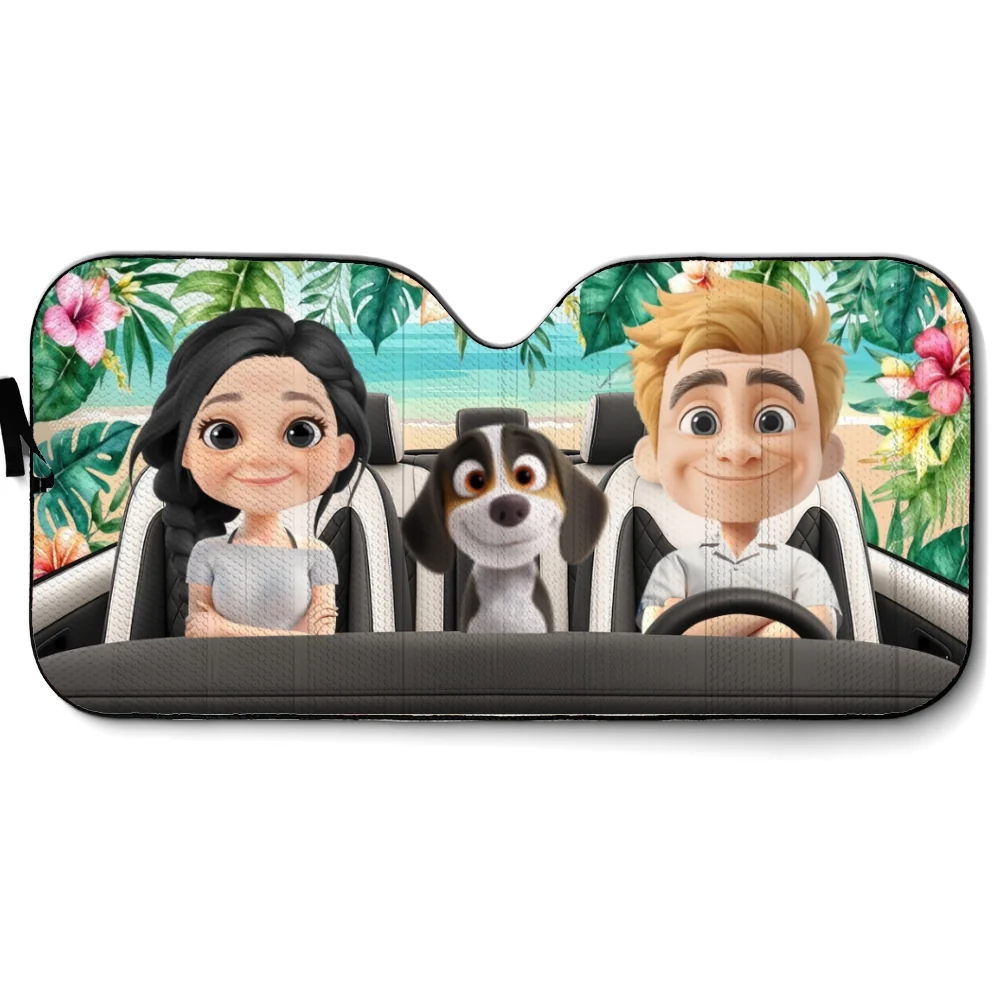 Our Summer With Pet - Personalized Car Sunshade - Image 6