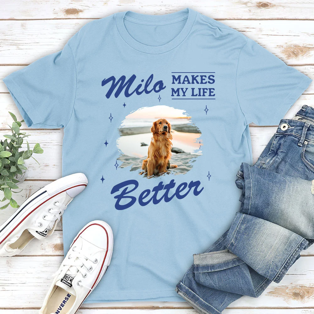 Owning To Dogs Photo - Personalized Custom Unisex T-Shirt - Image 3