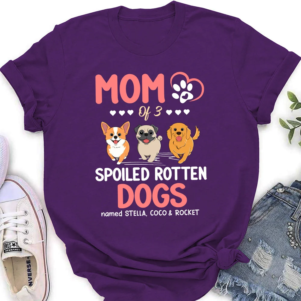 Parent Of A Spoiled Dogs - Personalized Custom Women's T-shirt - Image 4