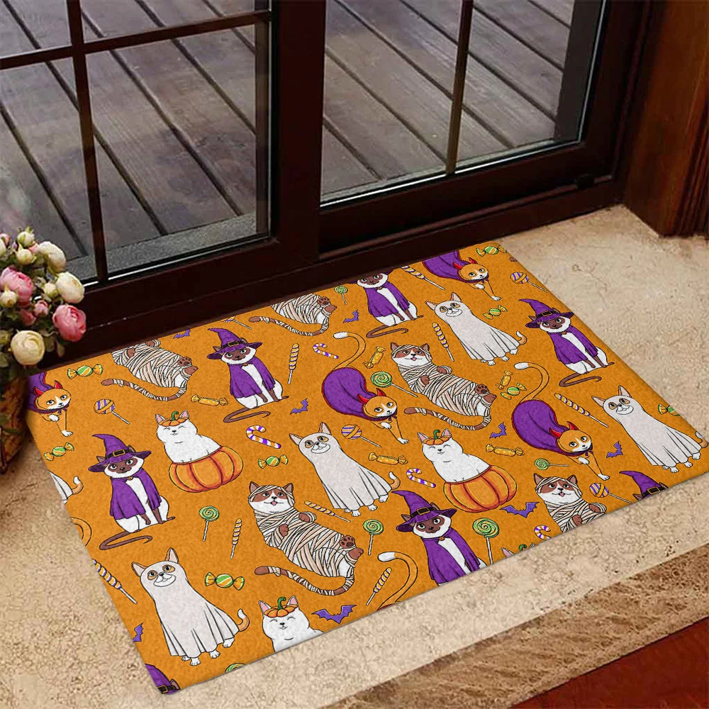 Pattern Cat Halloween - Doormat - Image 3