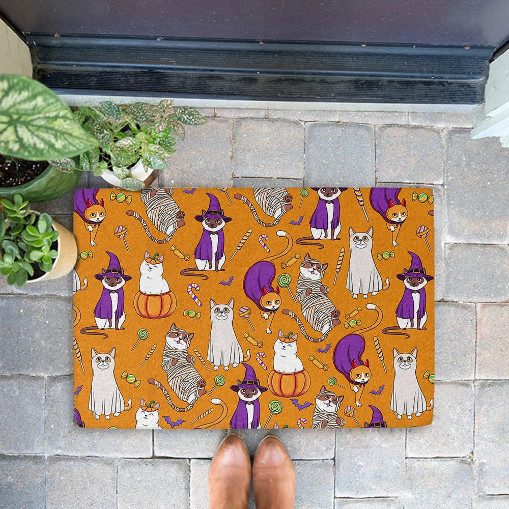 Pattern Cat Halloween - Doormat - Image 4