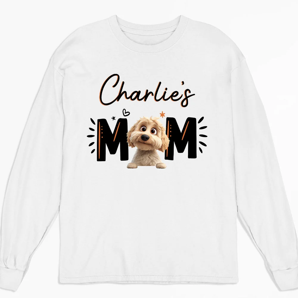 Paw Mom - Personalized Custom Long Sleeve T-Shirt