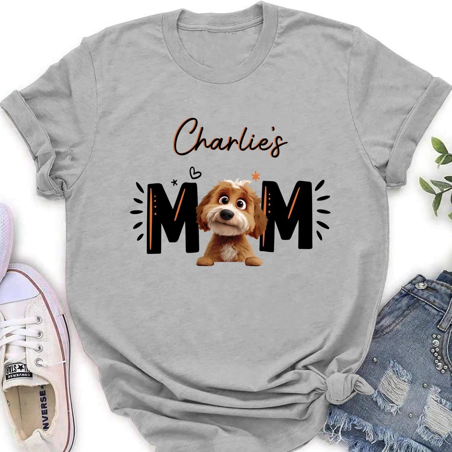 Paw Mom - Personalized Custom Women's T-Shirt - Image 6
