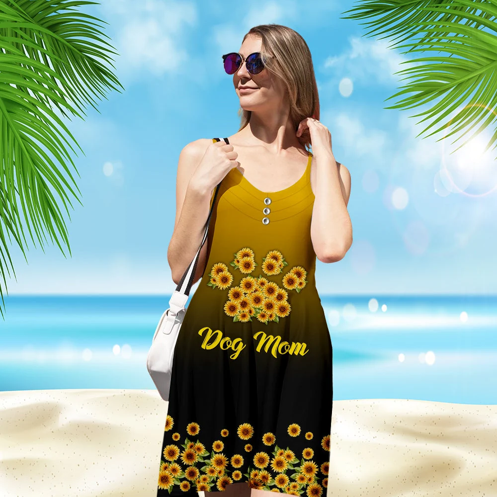 Paw Sunflower - Strap Dress - Image 3