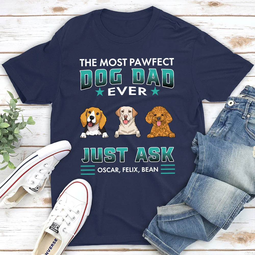 Pawfect Dog Dad - Personalized Custom Unisex T-shirt - Image 5