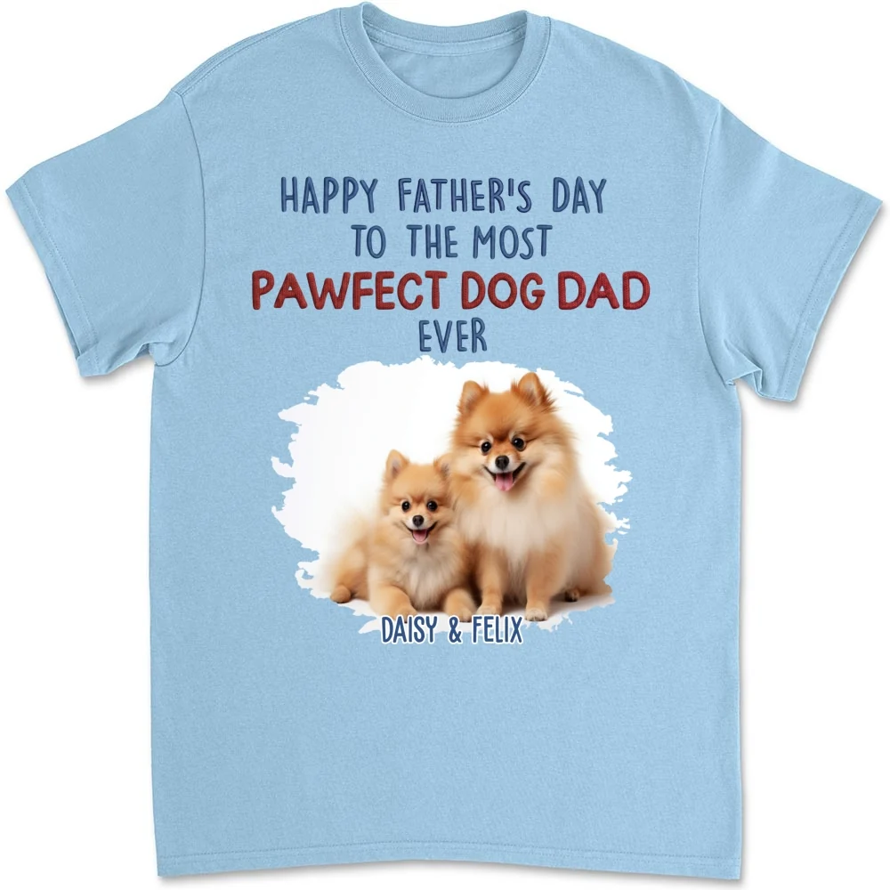 Pawfect Dog Dad Photo Version 2 - Personalized Custom Shirt - Image 9