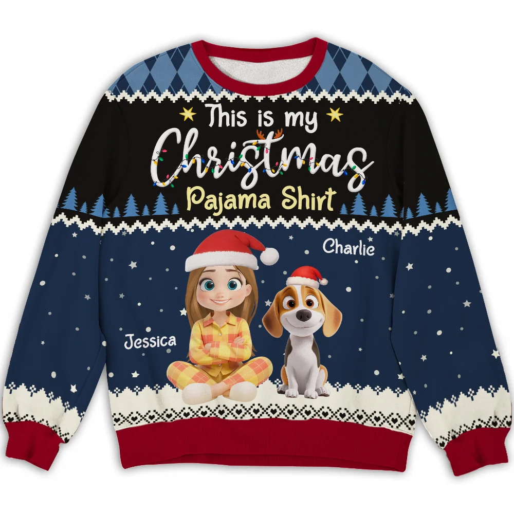 Pawjama Clothing Cartoon Christmas - Personalized Custom All-Over-Print Sweatshirt