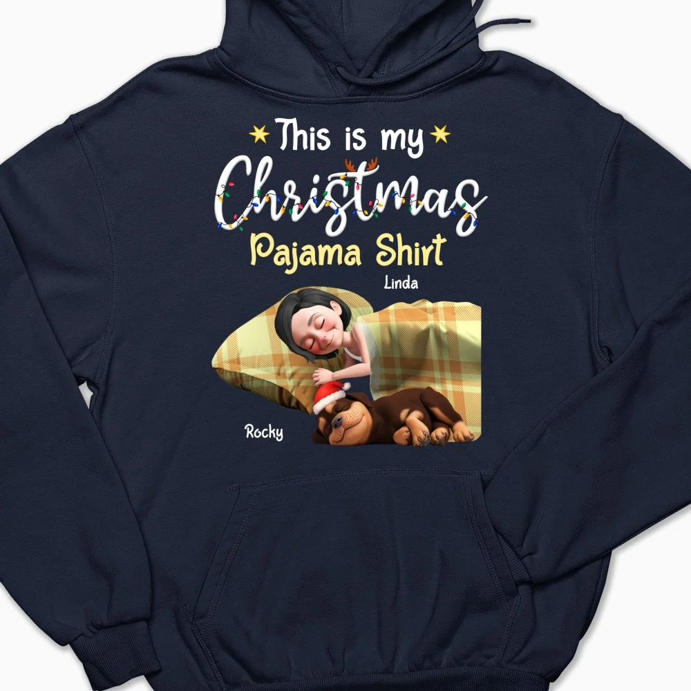 Pawjama Shirt Cartoon Christmas Ver 3 - Personalized Custom Hoodie - Image 6