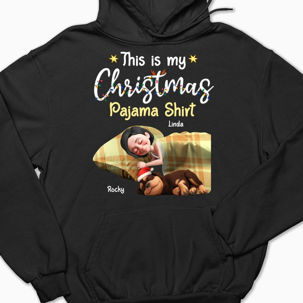 Pawjama Shirt Cartoon Christmas Ver 3 - Personalized Custom Hoodie - Image 7