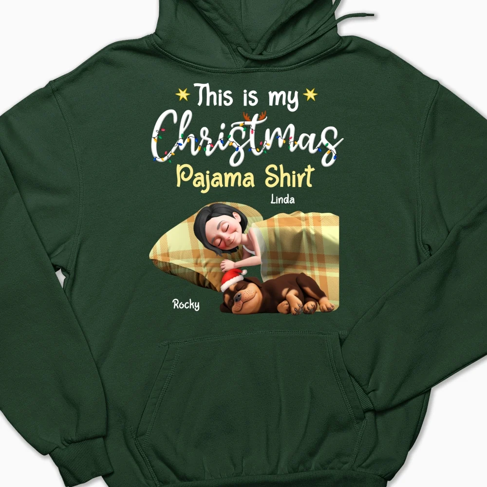 Pawjama Shirt Cartoon Christmas Ver 3 - Personalized Custom Hoodie - Image 8
