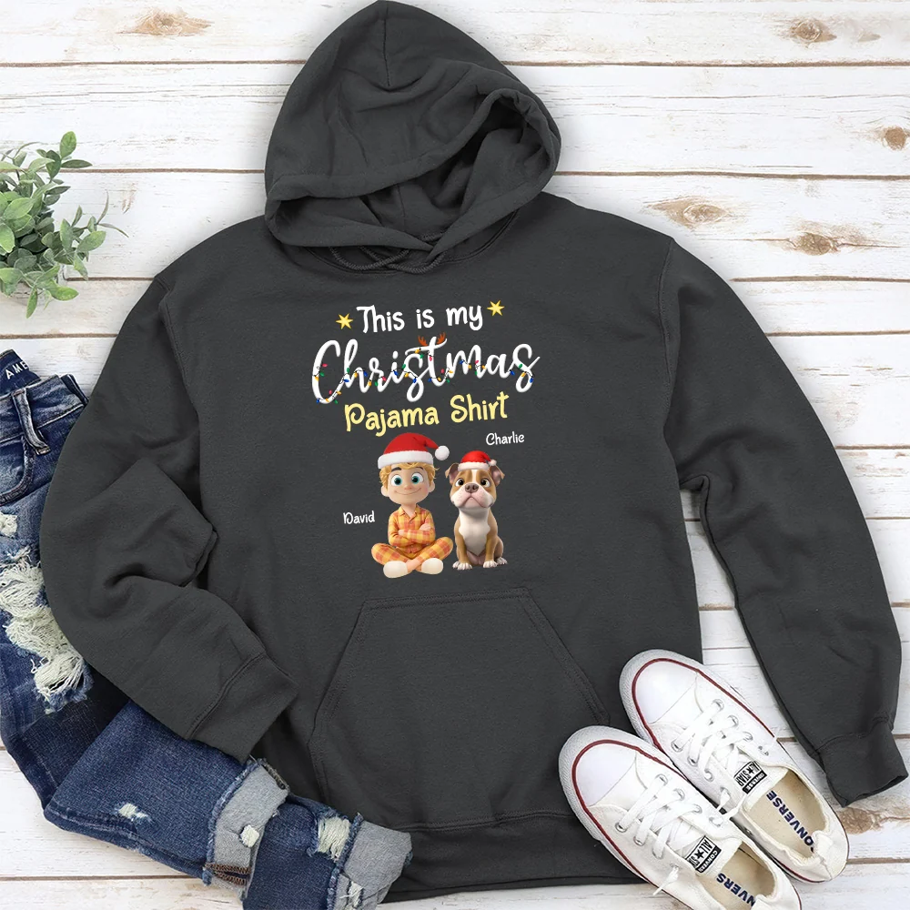Pawjama Shirt Cartoon Christmas Ver Man - Personalized Custom Hoodie - Image 3