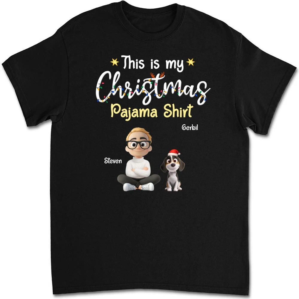 Pawjama Shirt Cartoon Christmas Ver Man - Personalized Custom Unisex T-shirt - Image 6