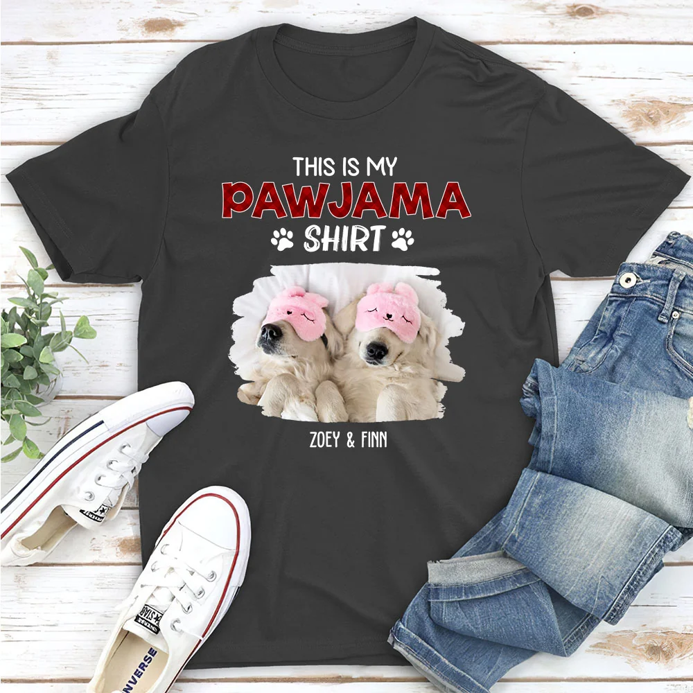 Pawjama Shirt New Style Dark Version Photo - Personalized Custom Unisex T-Shirt - Image 4