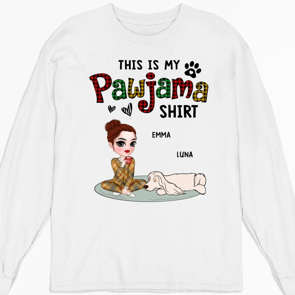 Pawjama Shirt Ver Pet - Personalized Custom Long Sleeve T-Shirt - Image 4