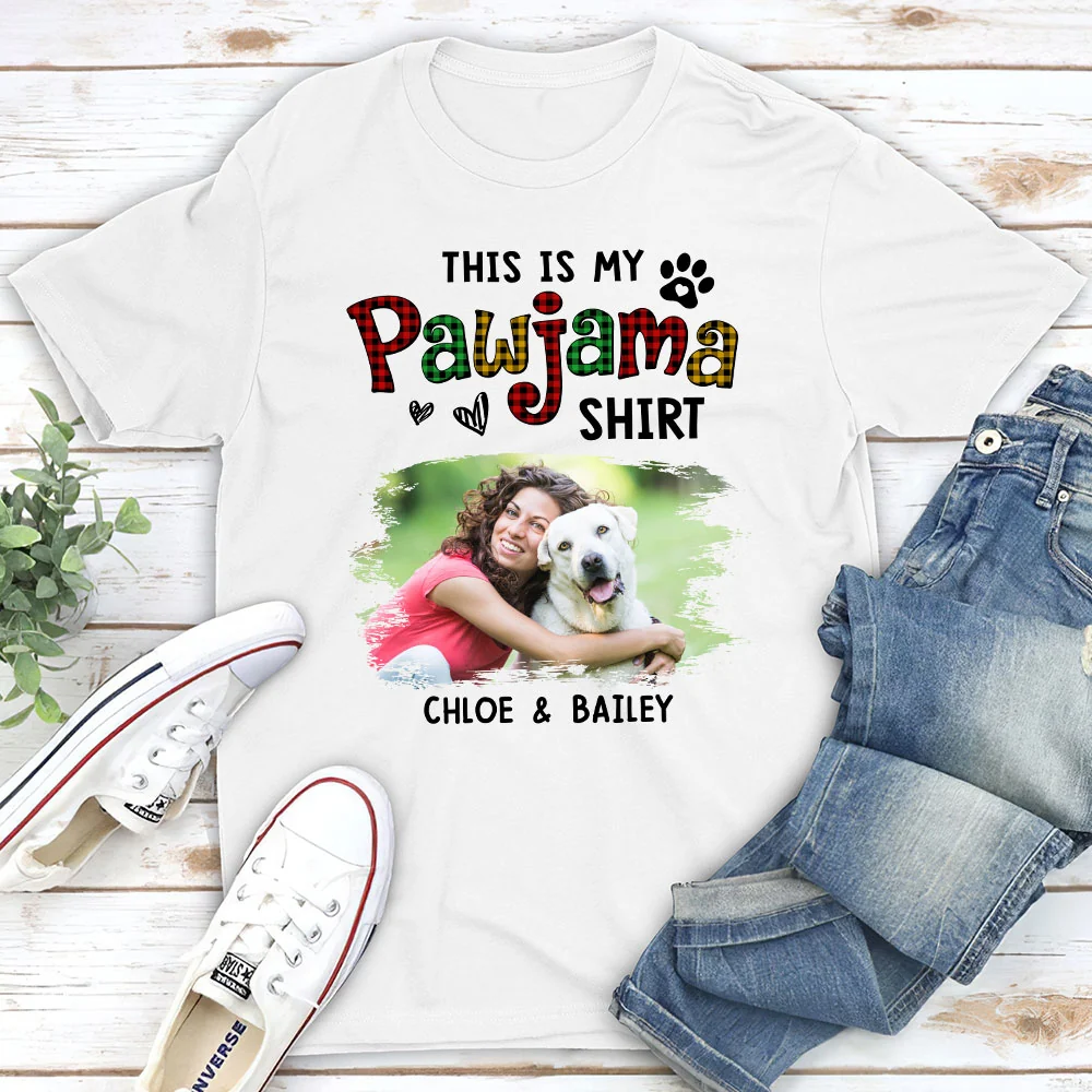 Pawjama Shirt Ver Photo - Personalized Custom Unisex T-Shirt - Image 2