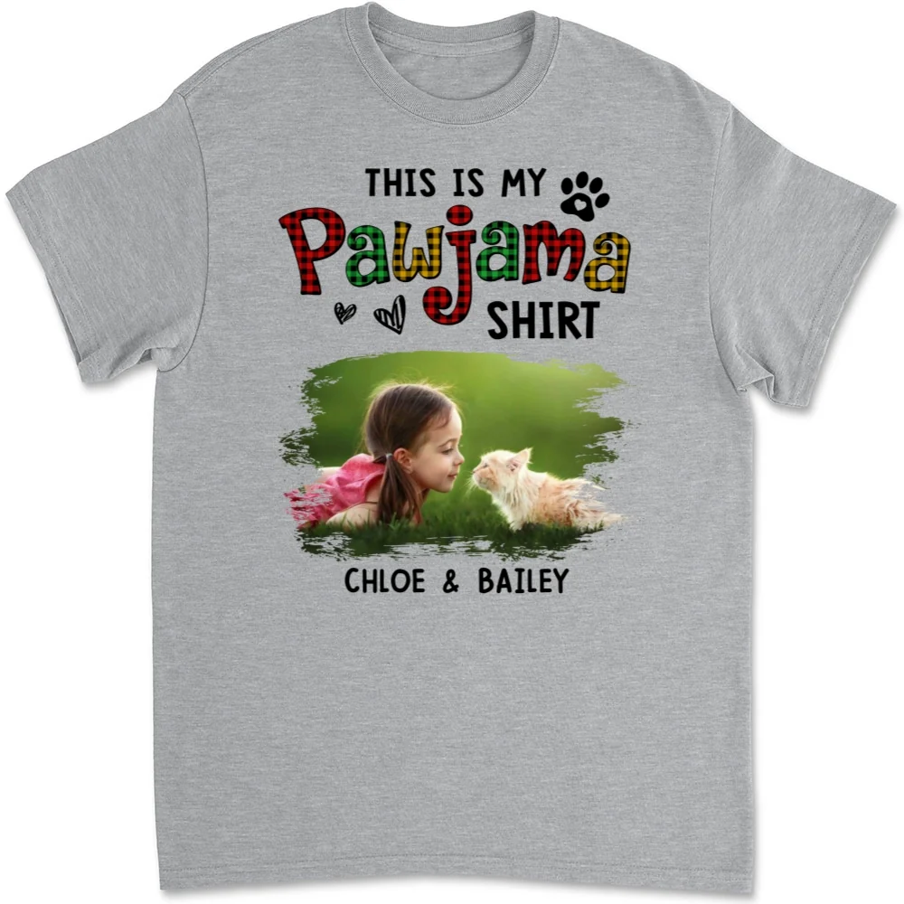 Pawjama Shirt Ver Photo - Personalized Custom Unisex T-Shirt - Image 6