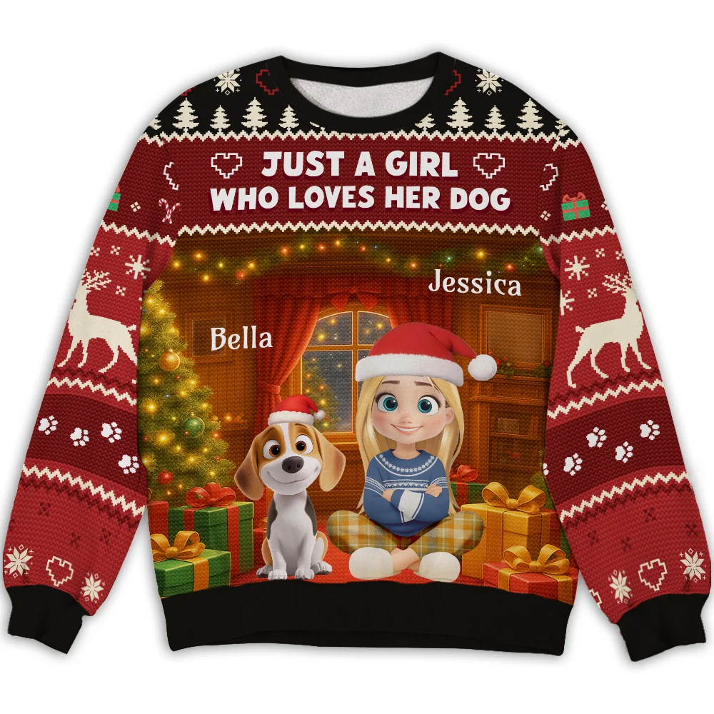 Pawprints And Kisses - Personalized Custom All-Over-Print Sweatshirt