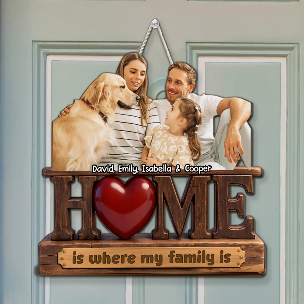 Paws Make It Home Photo - Personalized Custom Wood Sign - Image 2