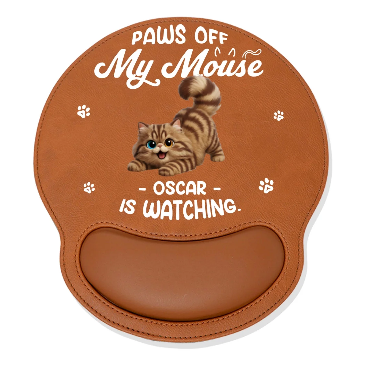Paws Off My Mouse - Personalized Custom Leather Mouse Pad - Image 9