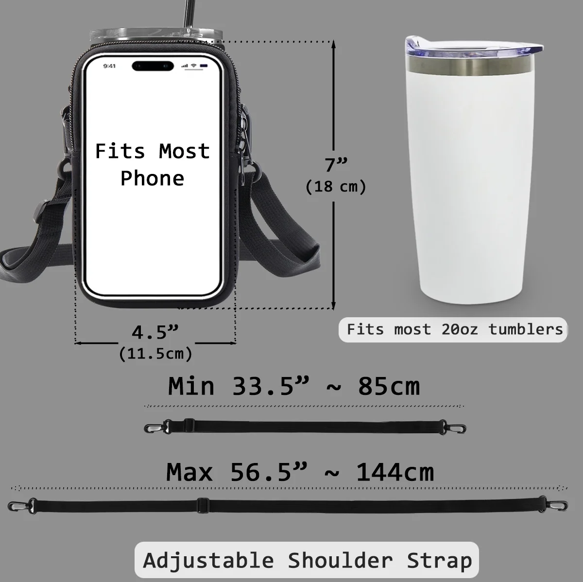 Paws Off Our Water -  Personalized Custom 20oz Water Bottle Carrier Bag - Image 5