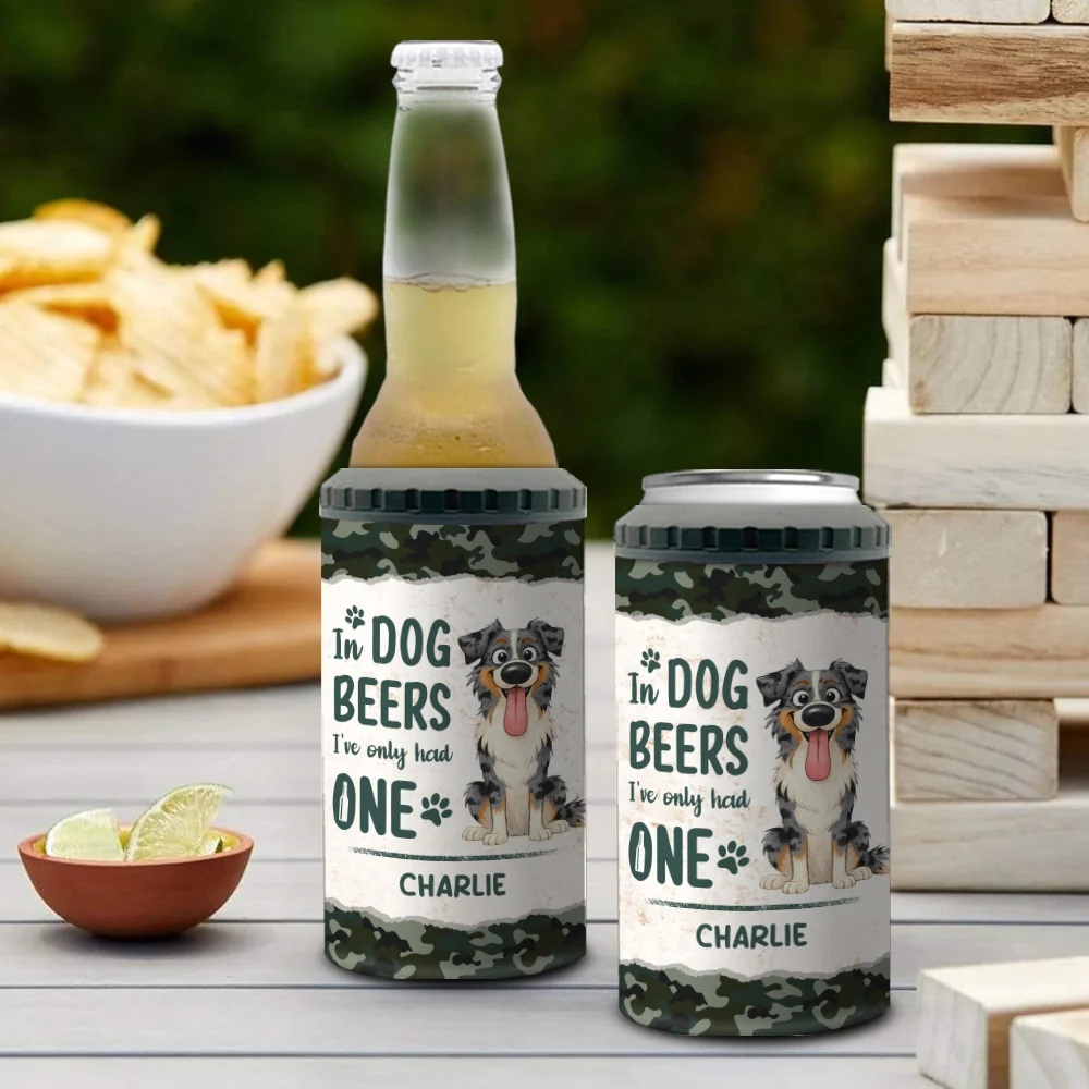 Paws Up Drink Time  - Personalized Custom Can Cooler Tumbler - Image 3