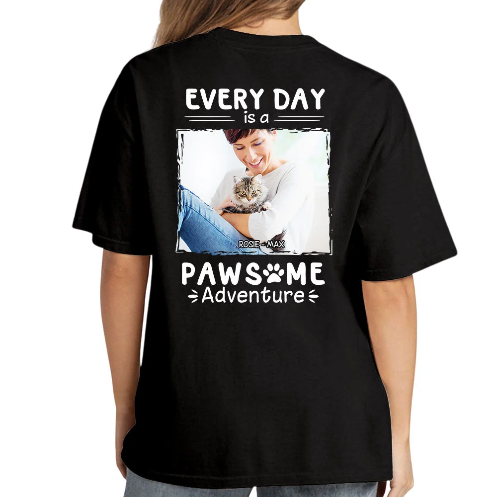 Pawsome Adventure Photo - Personalized Custom Unisex T-shirt - Image 5