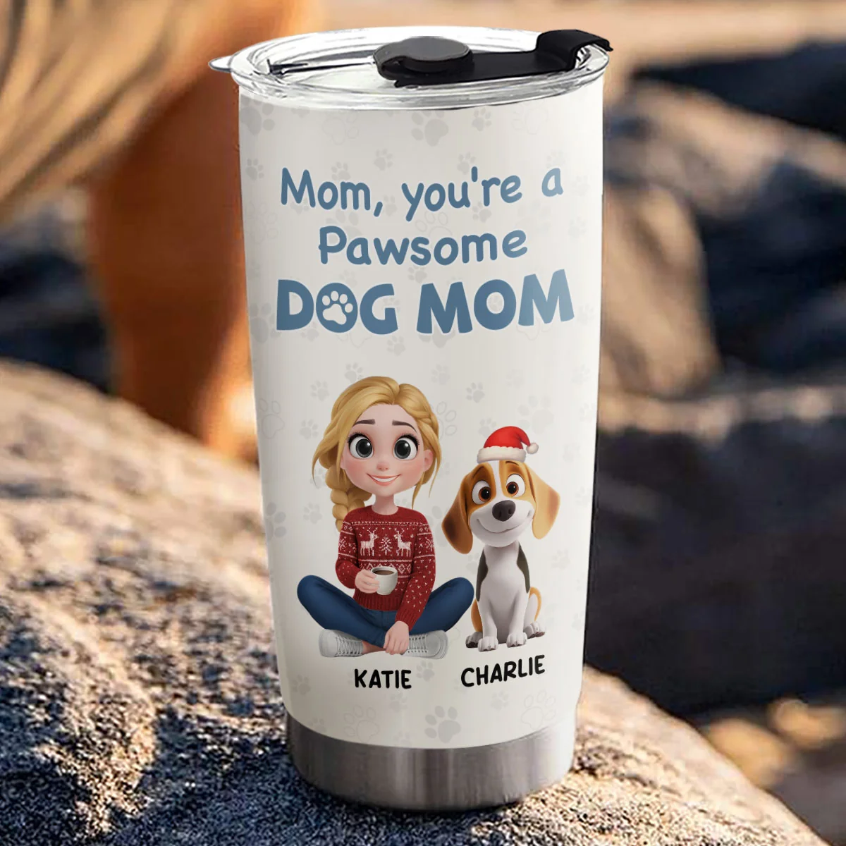 Pawsome Dog Parents - Personalized Custom Tumbler - Image 5