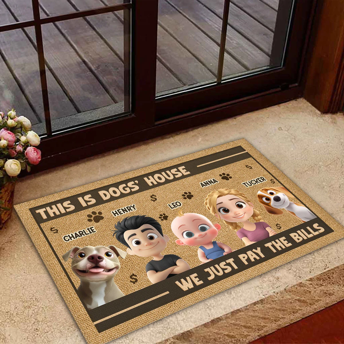 Pay The Bills - Personalized Custom Doormat - Image 2