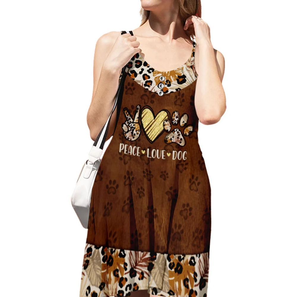 Peace Love Dog - Strap Dress