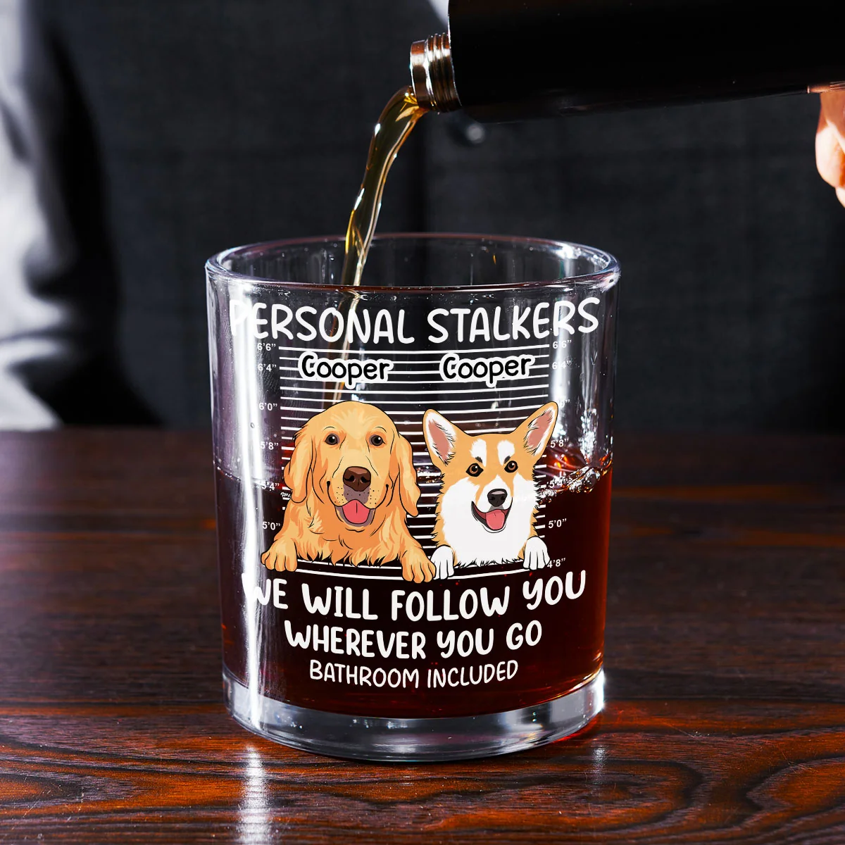 Personal Stalker - Personalized Custom Whiskey Glass - Image 3