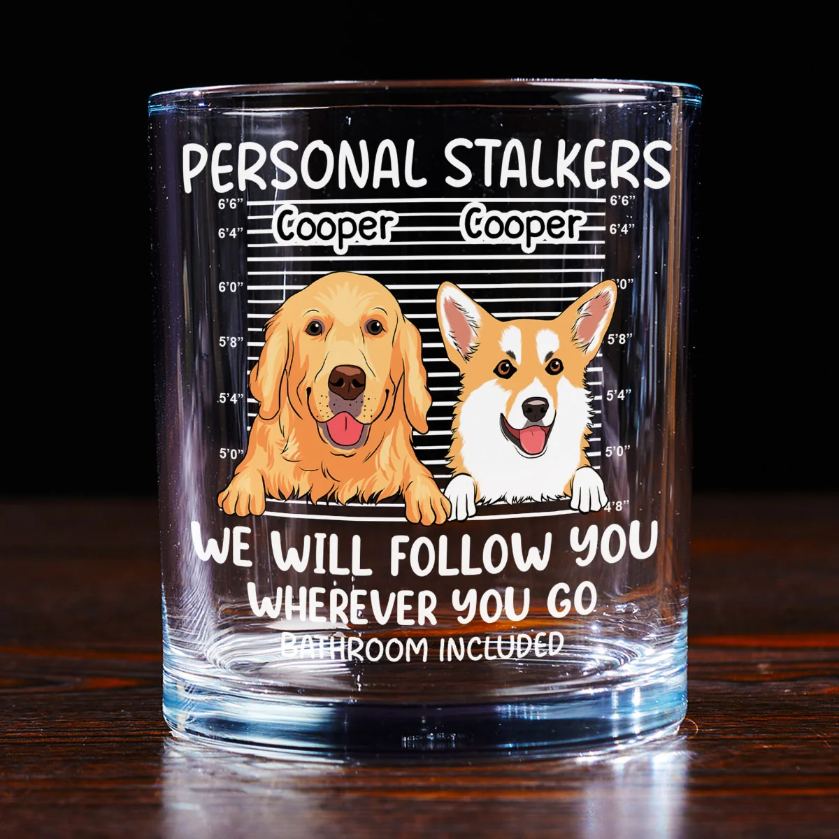 Personal Stalker - Personalized Custom Whiskey Glass - Image 4