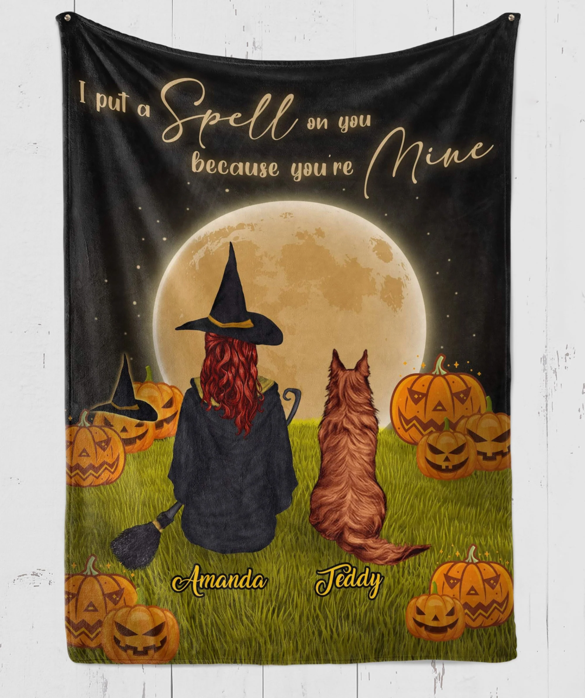 Halloween Dog - Personalized Custom Blanket - Image 3