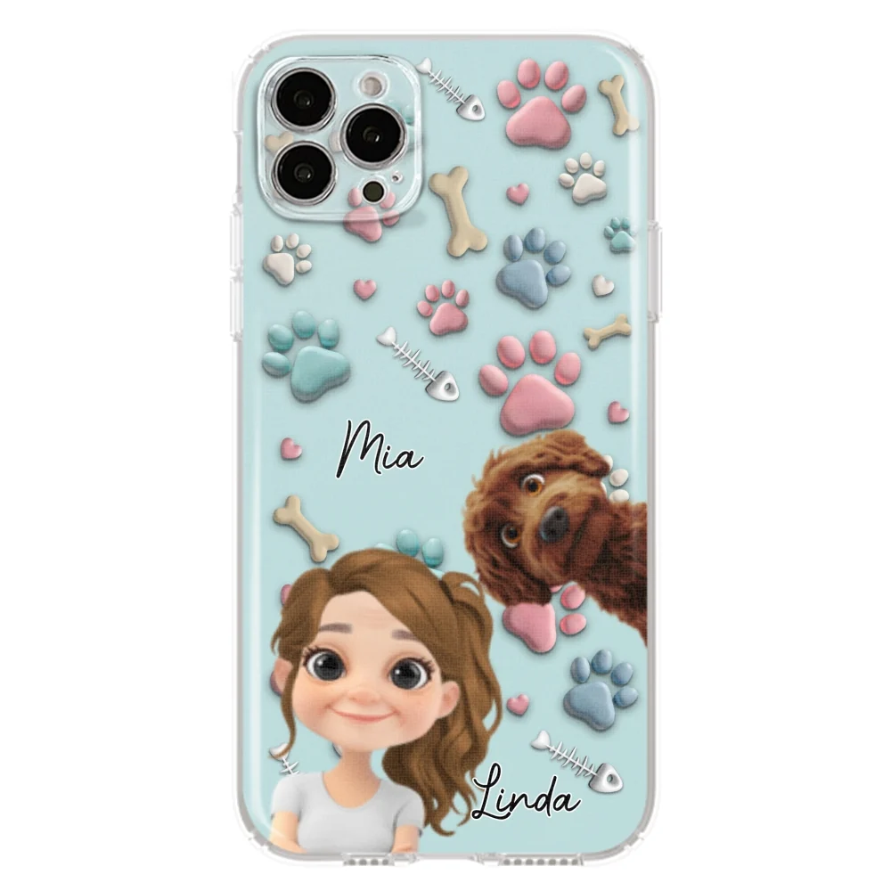 Pet And Human Cartoon - Personalized Custom Phone Case - Image 15