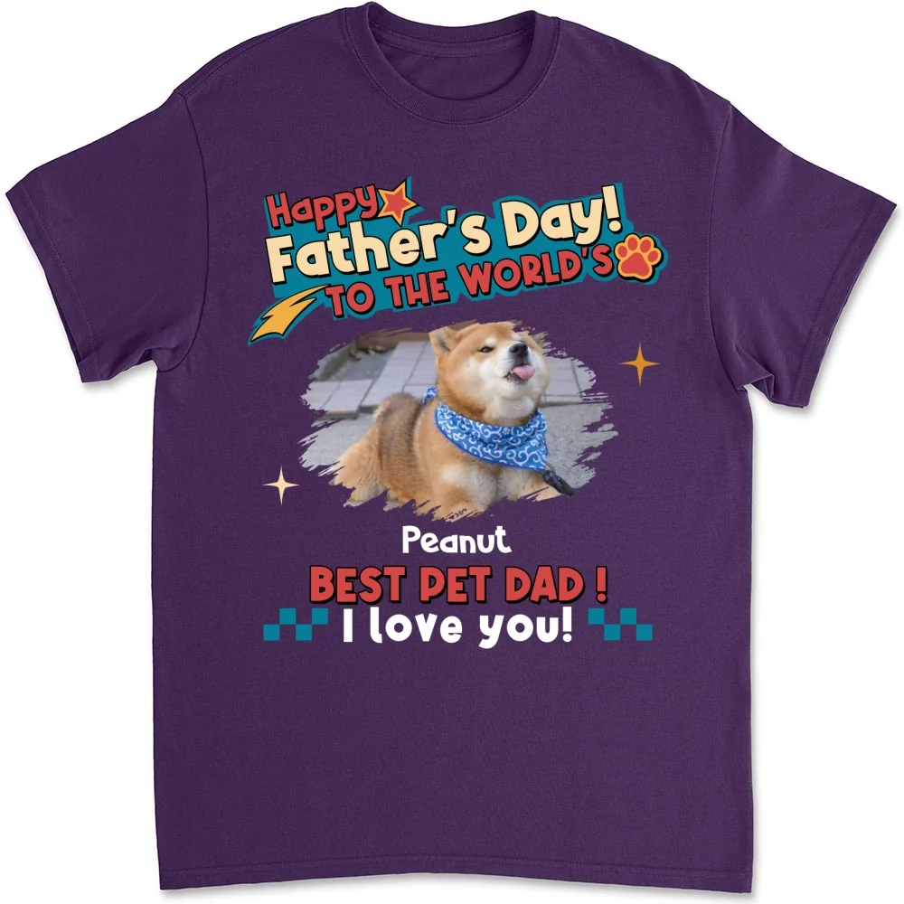 Pet Dad Forever Photo - Personalized Custom Shirt - Image 11