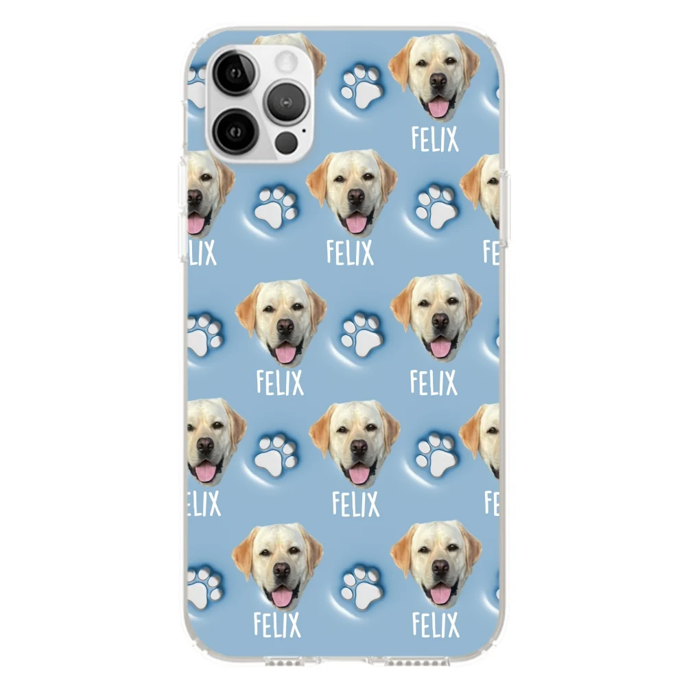 Pet Face And Paw - Personalized Custom 3D Inflated Effect Phonecase - Image 13