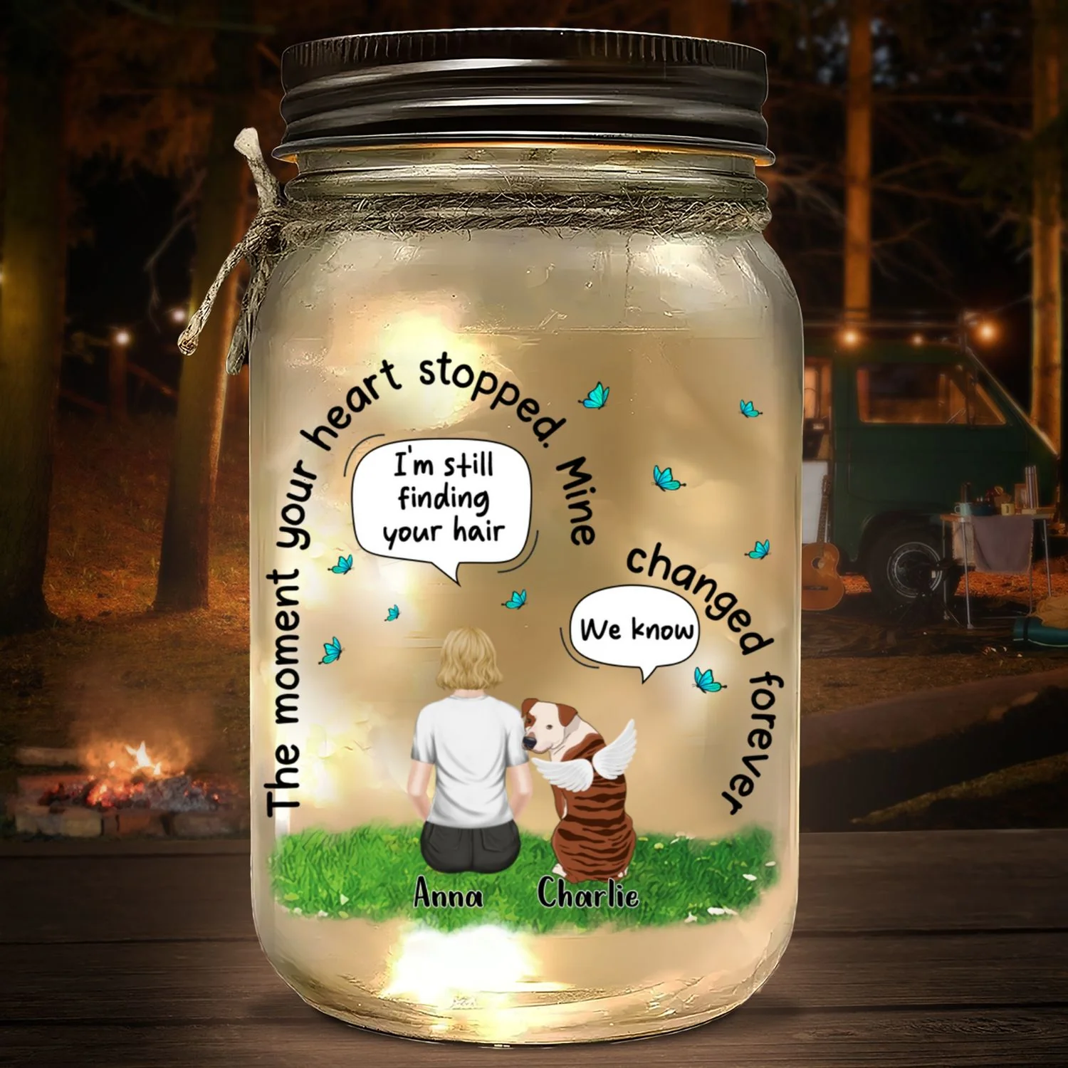 Pet Heart - Personalized Custom Mason Jar Light - Image 6