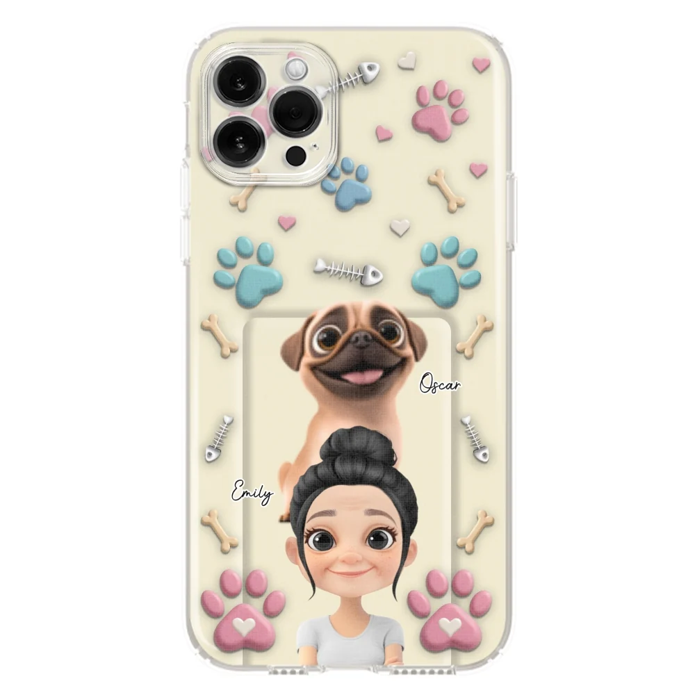 Pet Mom Cartoon - Personalized Custom 3D Effect Phone Case - Image 11
