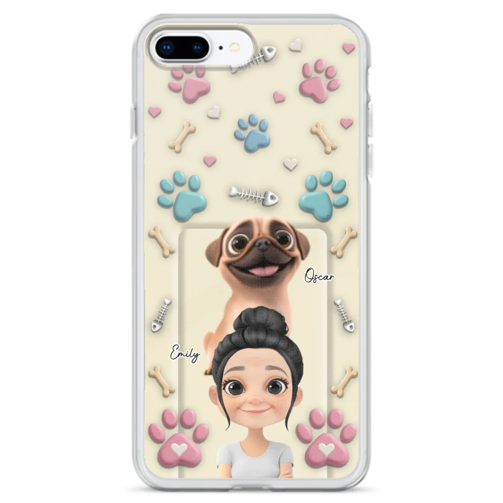 Pet Mom Cartoon - Personalized Custom 3D Effect Phone Case - Image 5