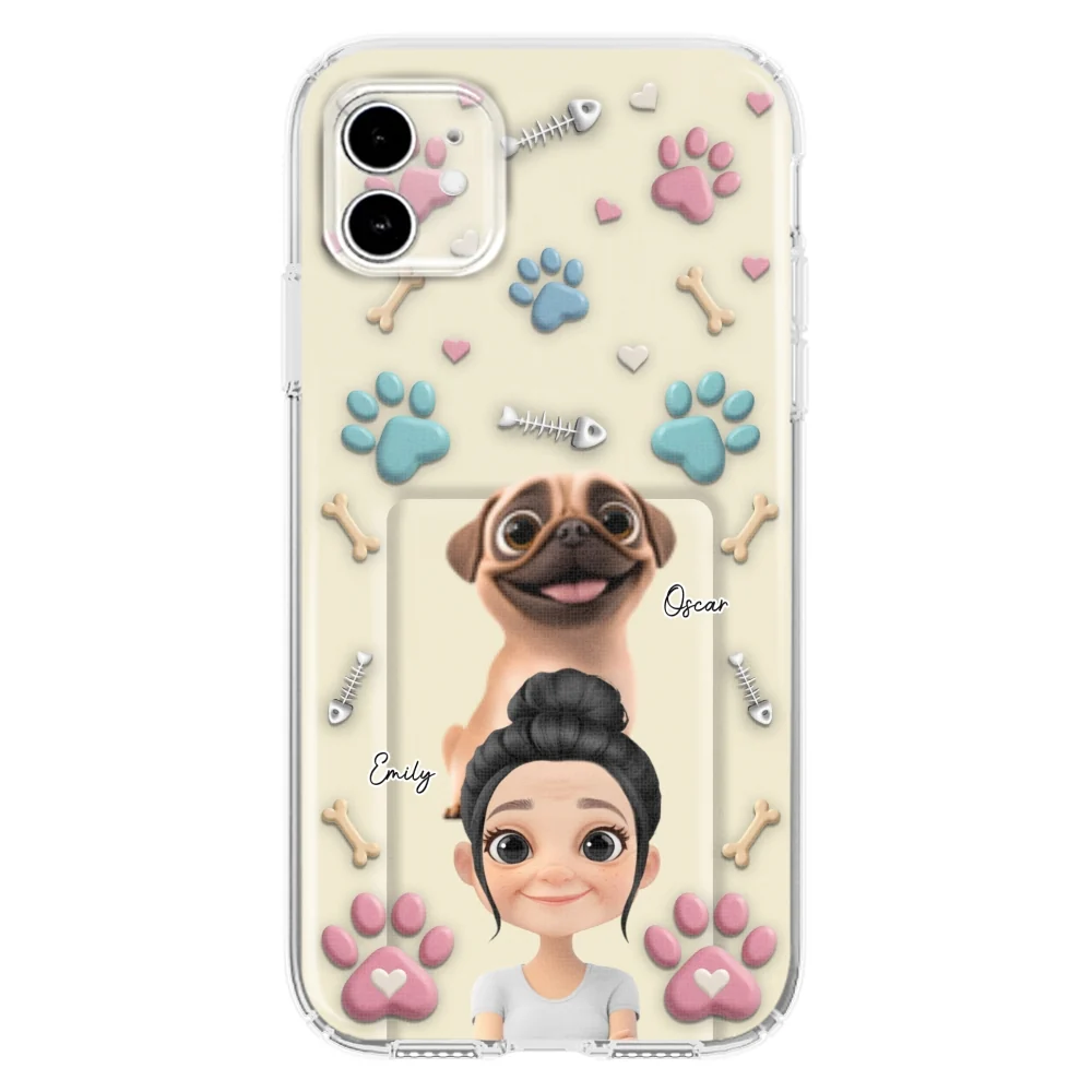 Pet Mom Cartoon - Personalized Custom 3D Effect Phone Case - Image 9
