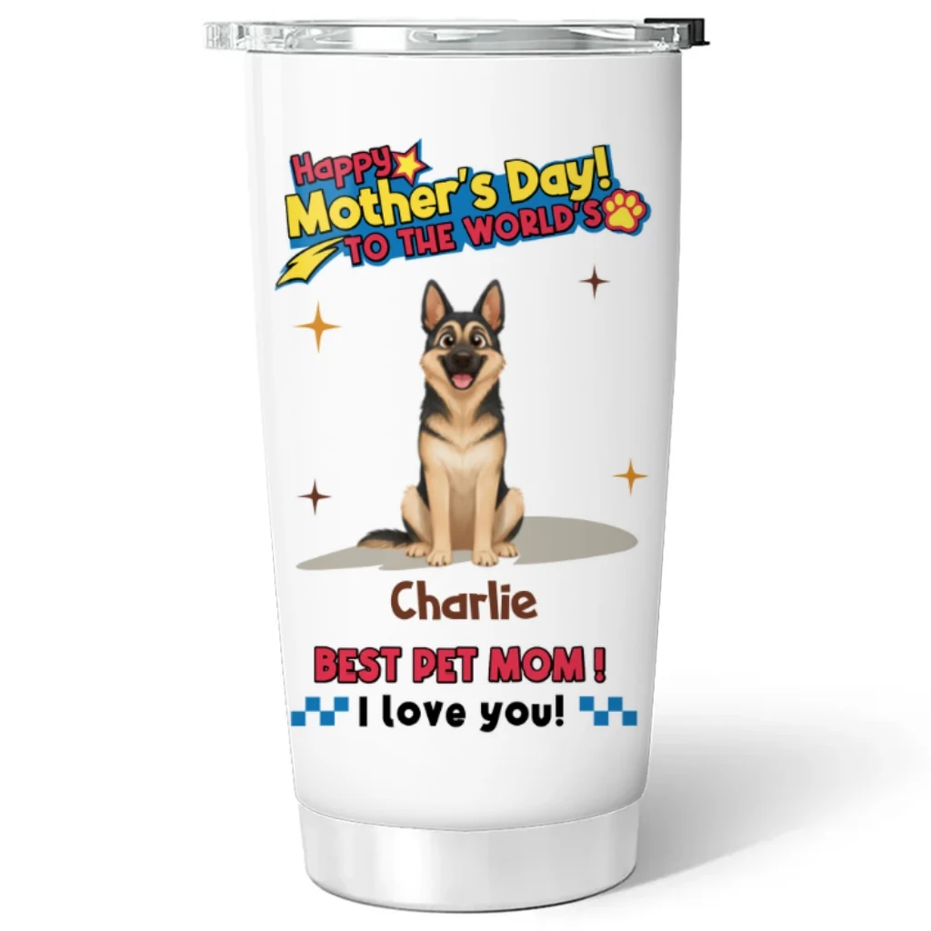Pet Mom Forever - Personalized Custom Tumbler - Image 5