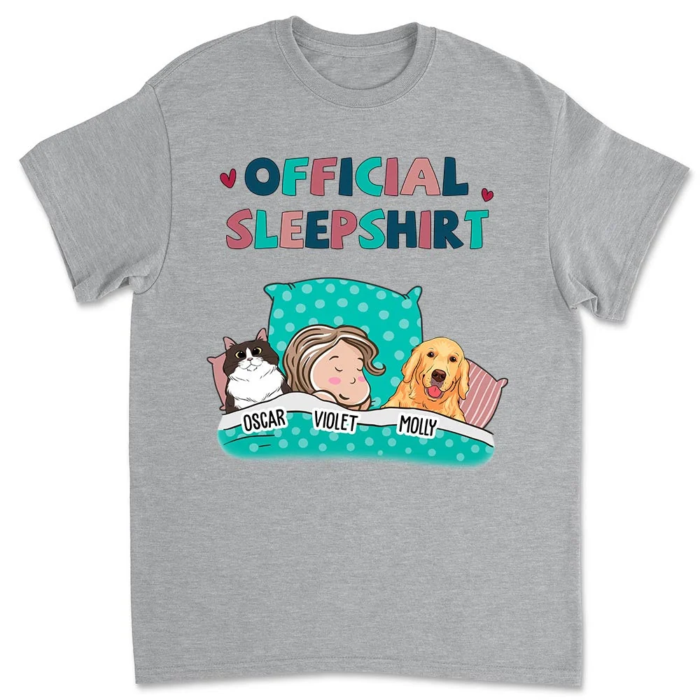 Pet Official Sleepshirt - Personalized Custom Unisex T-shirt