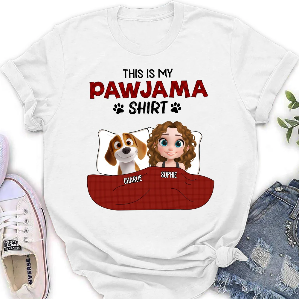 Pet Pawjama Shirt New Style - Personalized Custom Women's T-Shirt - Image 2