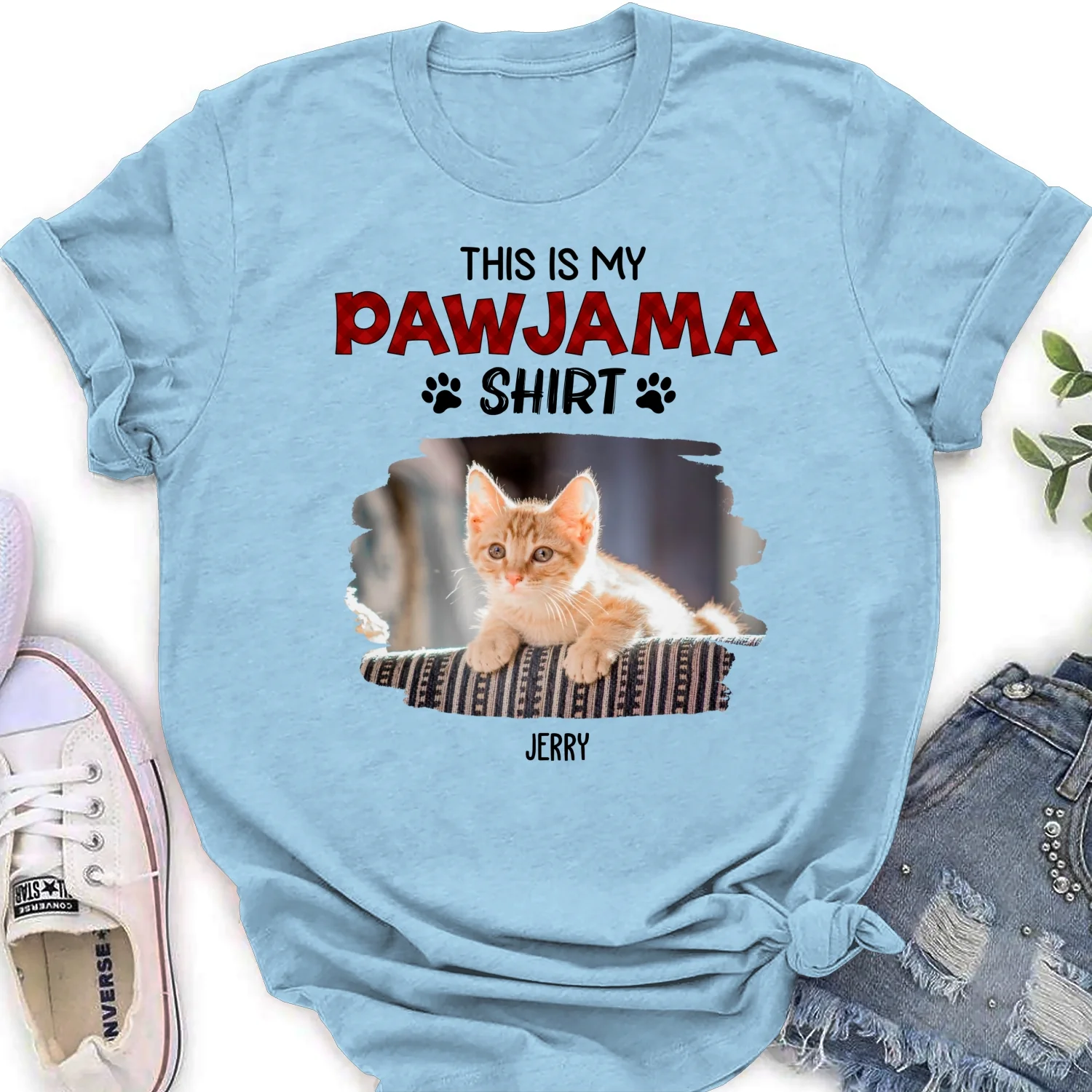 Pet Pawjama Shirt New Style Photo - Personalized Custom Women's T-Shirt - Image 8
