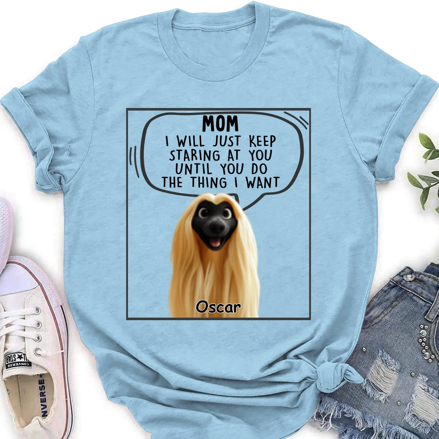 Pet Will Just Keep Staring - Personalized Custom Women's T-Shirt - Image 8